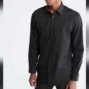 Calvin klein slim fit long sleeve button up shirt